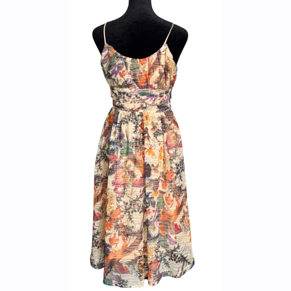 Sold! Maeve for Anthropologie Mackenzie Boho Floral Midi Dress - Picture 6 of 11